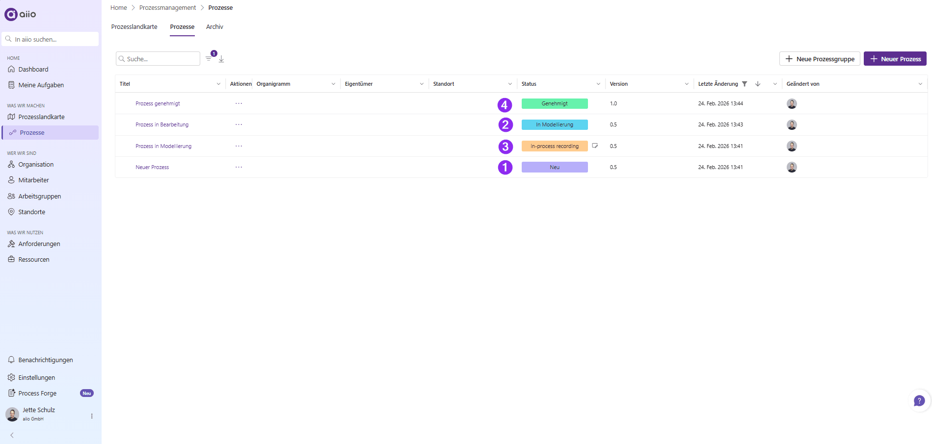 In Process Status Without Background Process Process Status and Versioning | aiio Documentation